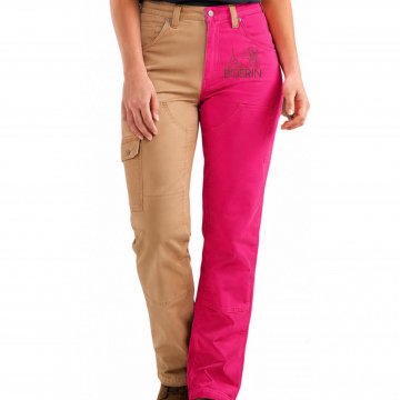 Eve Overall - Khaki & Hot Pink